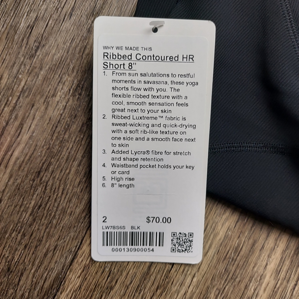 Lululemon Ribbed Contoured High Rise Short 8" - Picture 7 of 8